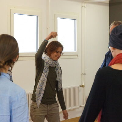 Ausbildung 2016, hören in Bewegung, singen Foto Bruno Tobia