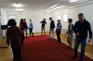 Ausbildung 2016, hören in Bewegung, singen, entwickeln von Audiation Foto Bruno Tobia