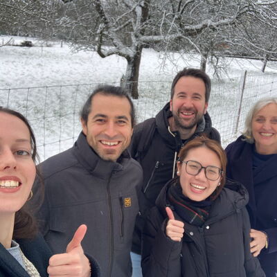 Ausbildungsgruppe im Schnee in Uster